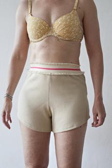 Short Beige made from Recycled cotton and Cashmere via Undercharments