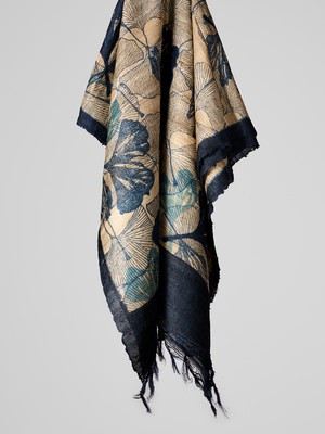 Tussar Silk Scarf Ava Blue from Urban Medley