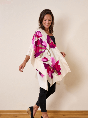 Organic Silk Kimono- Fallen leaf from Urban Medley