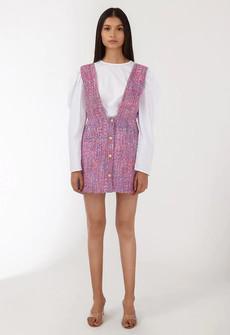 Handwoven Deep V Neck Dress - Purple via Urbankissed