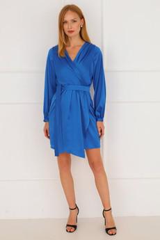 Cocktail Wrap Dress Blue via Urbankissed