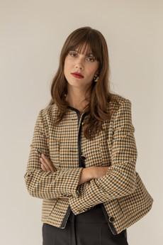 Jane Jacket Houndstooth Print via Urbankissed