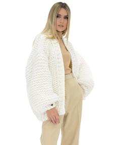 Classic Chunky Cardigan - White via Urbankissed