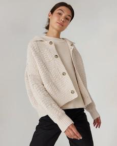 Prietema: Oat Milk Crochet Cotton Jacket via Urbankissed