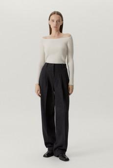 The Merino Wool Off-the-shoulder Top - Snow White via Urbankissed