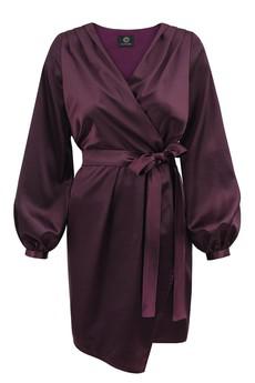 Cocktail Wrap Dress Purple via Urbankissed