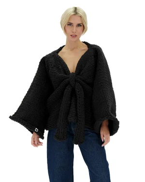 Chunky Bow Sweater - Black from Urbankissed