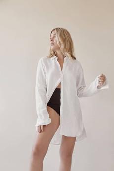 White Linen Shirt - The Ruby from Urbankissed
