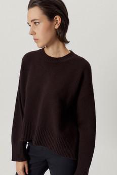 The Woolen Chunky Sweater - Ebony via Urbankissed