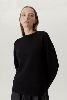 The Merino Wool Boxy Sweater - Black via Urbankissed