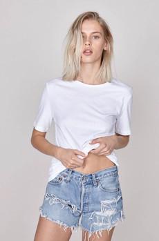 The Gigi - Crew Tee White via Urbankissed