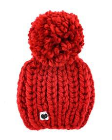 Ribbed PomPom Beanie - Red from Urbankissed