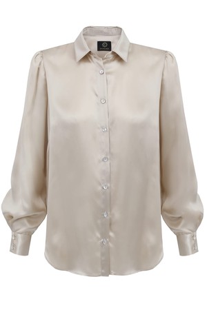 Silk Satin Shirt Women - Cream from Urbankissed