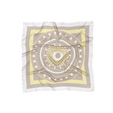 Silk Scarf - Beige & Yellow - Aegle via Urbankissed