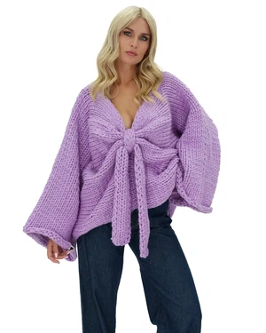 Chunky Bow Sweater - Lilac from Urbankissed
