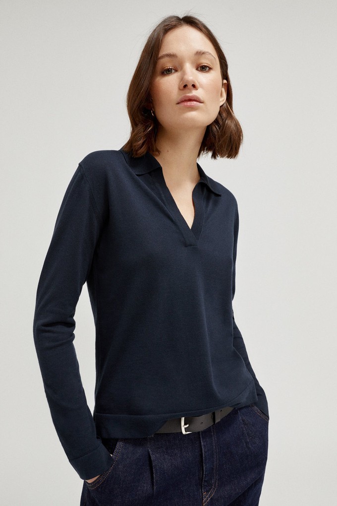 The Organic Cotton Lightweight Polo - Blue Navy from Urbankissed