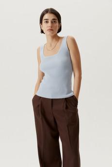 The Organic Cotton Ribbed Tank Top - Baby Blue via Urbankissed