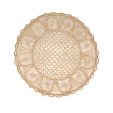 Boho Round Placemats Natural Straw Woven (Set x 4) via Urbankissed