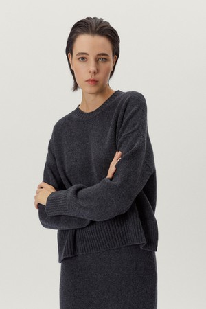 The Woolen Chunky Sweater - Ash Grey from Urbankissed