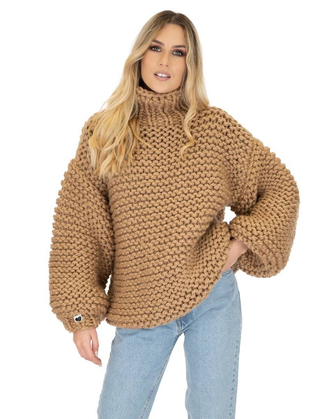 Turtle Neck Sweater - Camel from Urbankissed