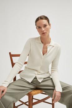 The Linen Cotton Ribbed Shirt - Ivory via Urbankissed