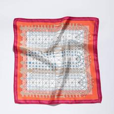 Silk Scarf - Red & Orange - Notre Dame via Urbankissed