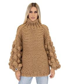 Bubble Sleeve Sweater - Camel via Urbankissed