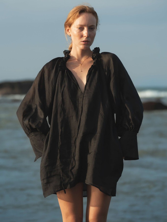 Oversized Dress Shirt Black - Jules from Urbankissed