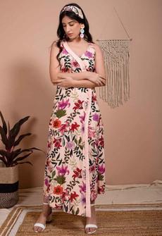 Floral Maxi Dress - Blush Pink via Urbankissed