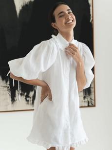 Valerie Ramie Dress in White via Urbankissed