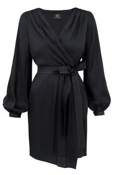 Cocktail Wrap Dress Black via Urbankissed
