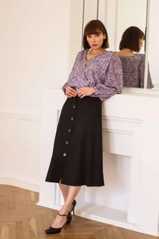 Black Skirt With Buttons via Urbankissed