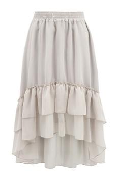 Lilly Grey Chiffon Skirt via Urbankissed