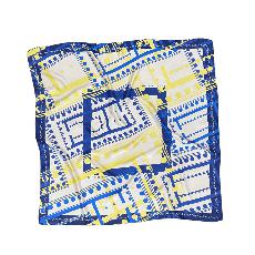 Silk Scarf - Blue & Yellow - Parthenon via Urbankissed