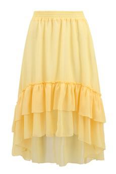 Lilly Yellow Chiffon Skirt via Urbankissed