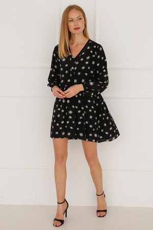 Daisy Silk Dress Black from Urbankissed