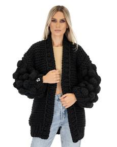 Bubble Sleeve Cardigan - Black from Urbankissed