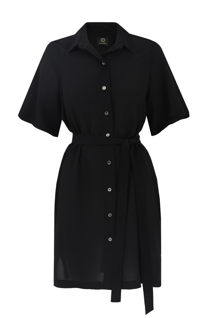 Soleil Silk Dress Black from Urbankissed