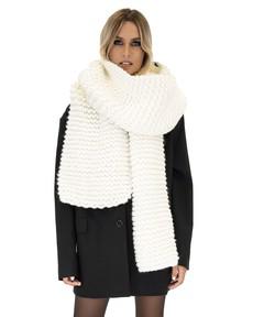 Straight Ribbed Scarf - White from Urbankissed
