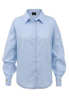 Classic Oversize Blue Plain Shirt via Urbankissed