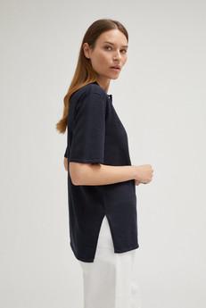 The Linen Cotton Short Sleeve Shirt - Blue Navy via Urbankissed