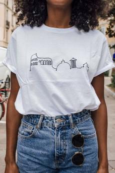 Embroidered Skyline - Rome | Organic Cotton T-shirts via Urbankissed