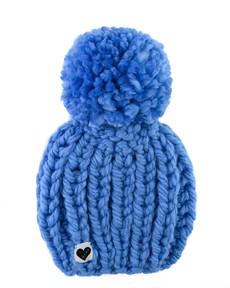 Ribbed PomPom Beanie - Blue from Urbankissed