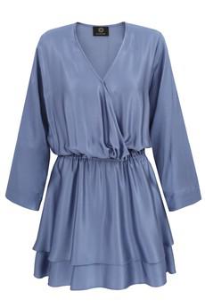 Cocktail Mini Flared Dress - Blue via Urbankissed