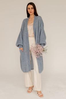 Cardigan Mohair Alpaca Blue via Urbankissed