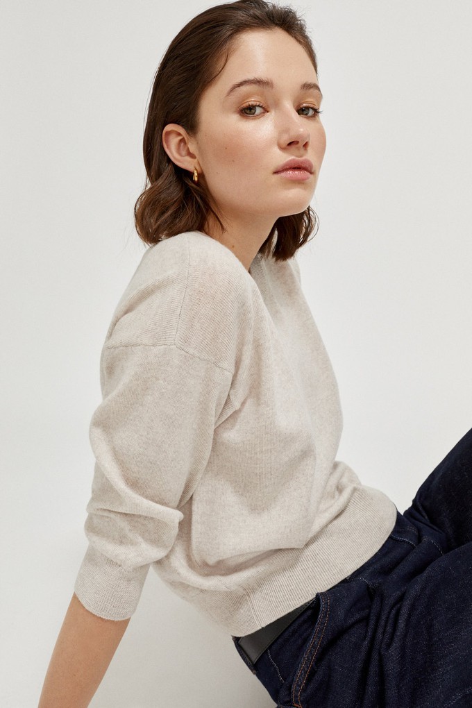 The Merino Wool Boxy T-shirt - Greige from Urbankissed