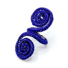 Napkin Rings Blue - Spiral (Set x 4) via Urbankissed