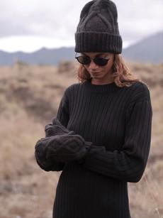 Mohair Beanie and Mittens - Black via Urbankissed