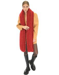 Ribbed Chunky Scarf - Red from Urbankissed