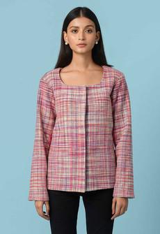 Pink Handwoven Jacket via Urbankissed